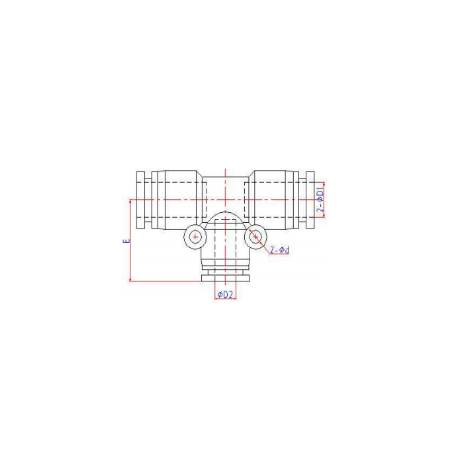 PE1/4 Push in T-coupling 1/4